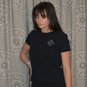 Black Ralph Lauren crop tee